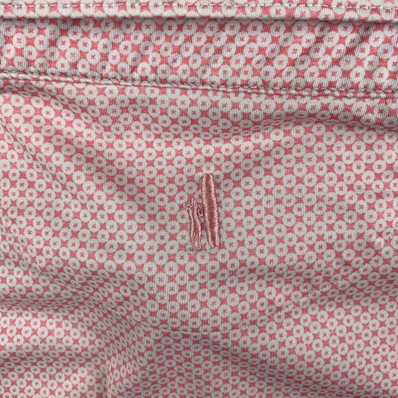 Johnnie-O Mens Shirt Large Pink Sands Judd Polo Prep-Formance Spots Spotted - Picture 12 of 12